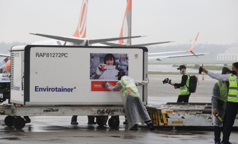 Lote chegou no Aeroporto Internacional de Guarulhos