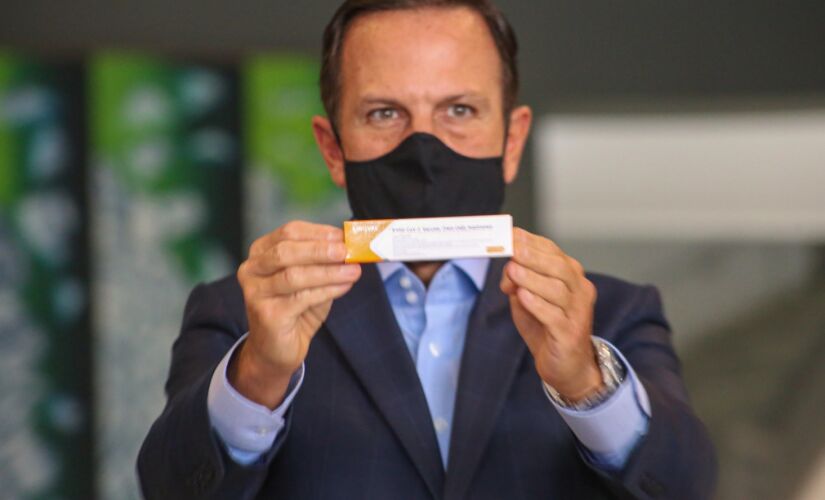 Governador do Estado de São Paulo João Doria (PSDB) durante coletiva na tarde desta quinta-feira