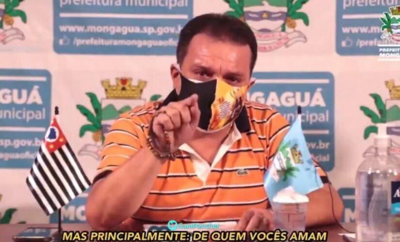 A declara&ccedil;&atilde;o emocionada de prefeito M&aacute;rcio Melo Gomes foi dada ao final da transmiss&atilde;o, realizada nesta ter&ccedil;a-feira

