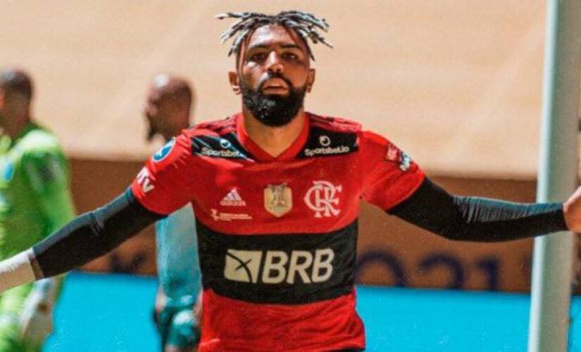 Gabigol fez o primeiro gol do Flamengo na decisão em Brasília.