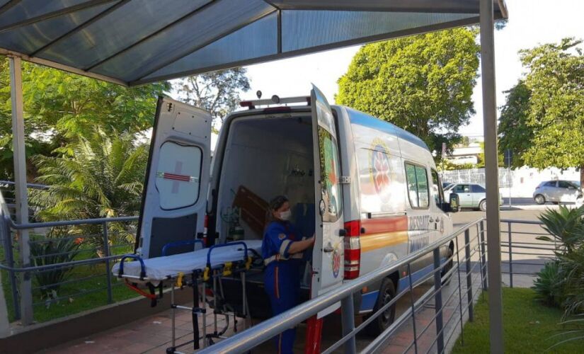 Ambulância do Resgate Municipal de Porto Feliz; veículo presta atendimento de urgência na cidade