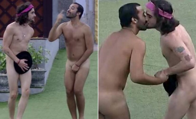 Fiuk e Gilberto dão selinho e pulam pelados na piscina do BBB21