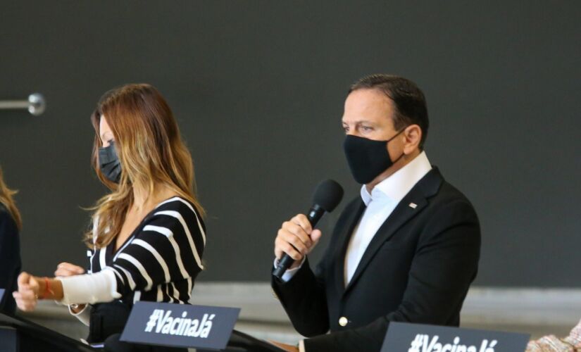 Doria durante coletiva de imprensa nesta sexta-feira