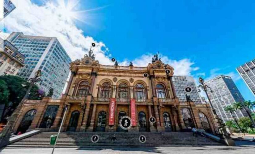 O edifício do Theatro Municipal de São Paulo, no centro de SP