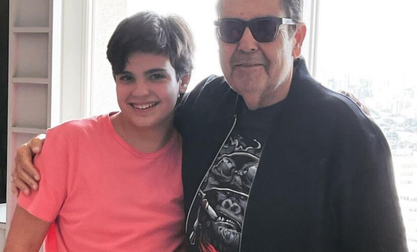 Faustão e filho 