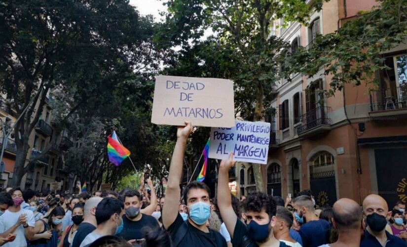 Manifestação pelo homicídio de Samuel Luiz Muñiz na Espanha 