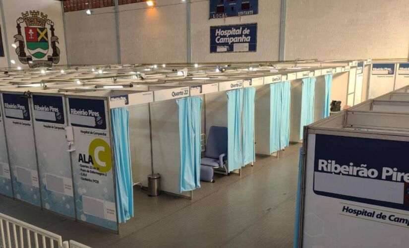 Um bom exemplo de queda na pressão sobre o sistema de saúde é o Hospital de Campanha de Ribeirão Pires - que, com apenas oito pacientes, tem atualmente 20% de ocupação, a menor desde 9 de agosto de 2020.  ESTADO/A3