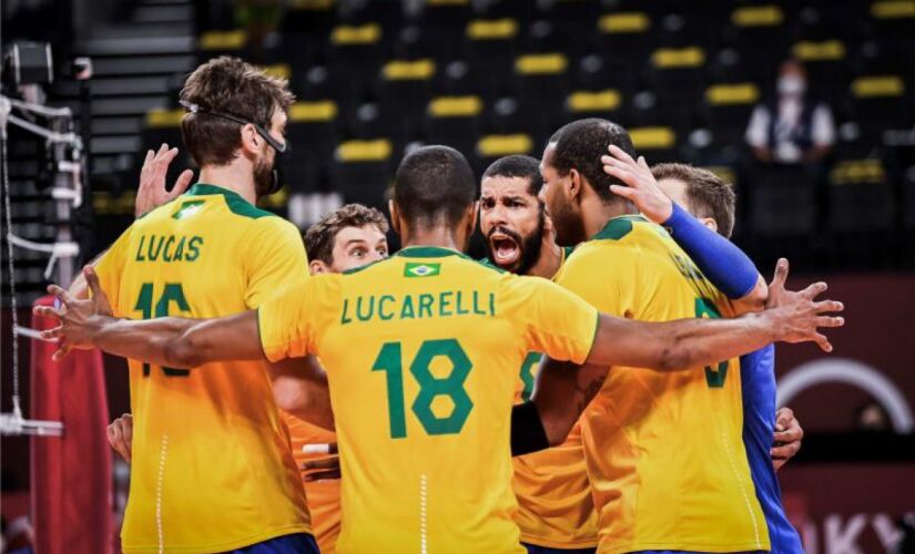 Seleção na imagem em atuação nos Jogos Olímpicos de Tóquio 2021