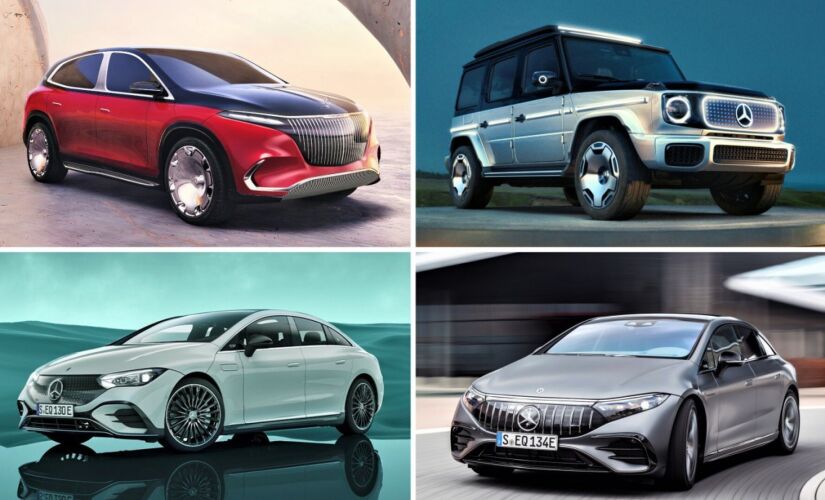 Maybach EQS, Mercedes-Benz Concept EQG, Mercedes-Benz New EQE e Mercedes-AMG EQS 53 4Matic