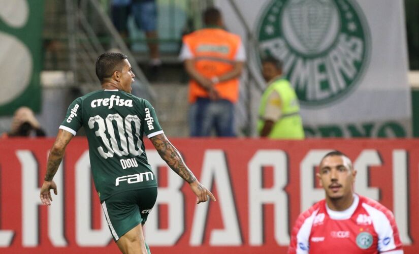 Dudu, durante partida do Palmeiras