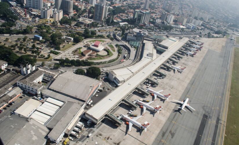 Vista aérea do Aeroporto de Congonhas  