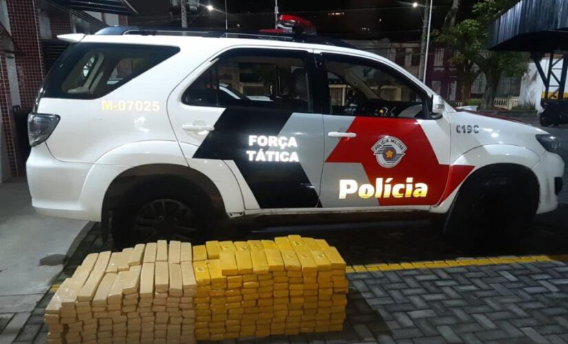 Carga apreendida na abordagem do jovem em SP