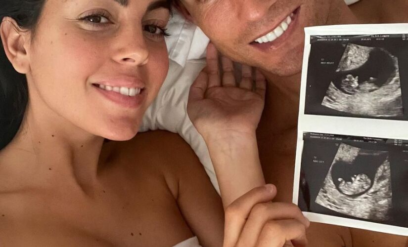 Cristiano Ronaldo e a esposa 