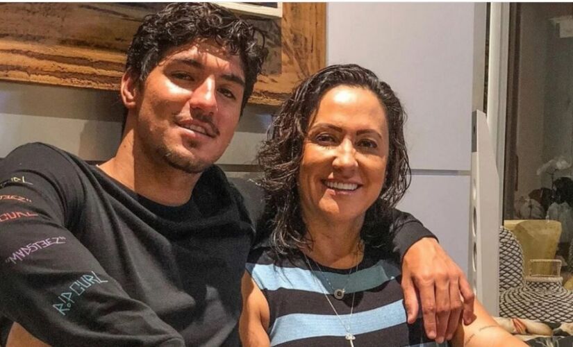 Gabriel Medina e a mãe