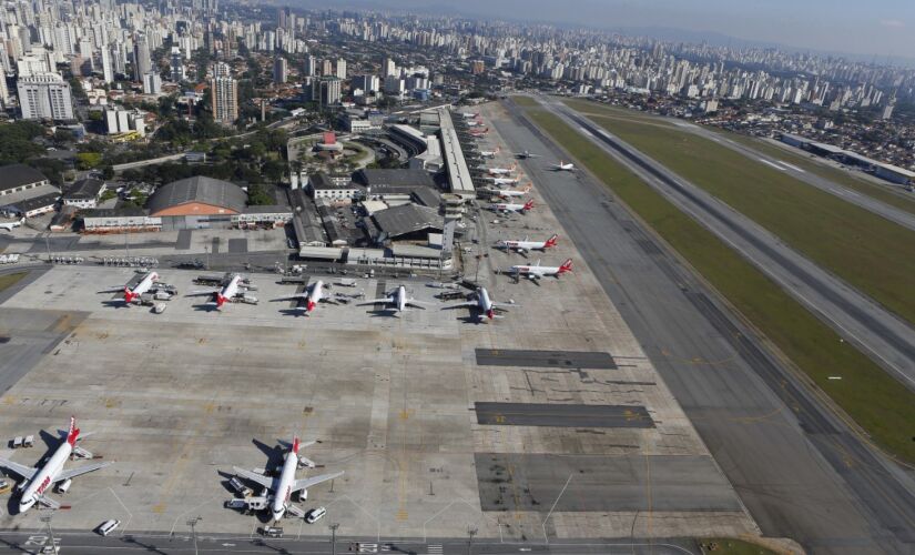 Aeroporto de Congonhas, na zona sul da cidade de Sâo Paulo