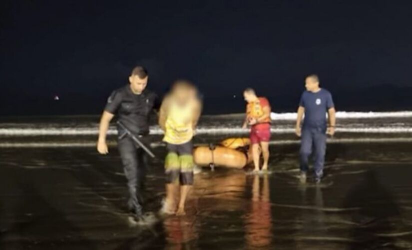 Momento em que os suspeitos foram apanhados