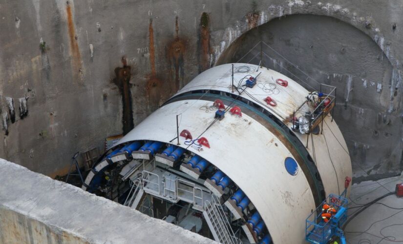 Tatuz&atilde;o usado na constru&ccedil;&atilde;o da Linha-6 Laranja do Metr&ocirc; 