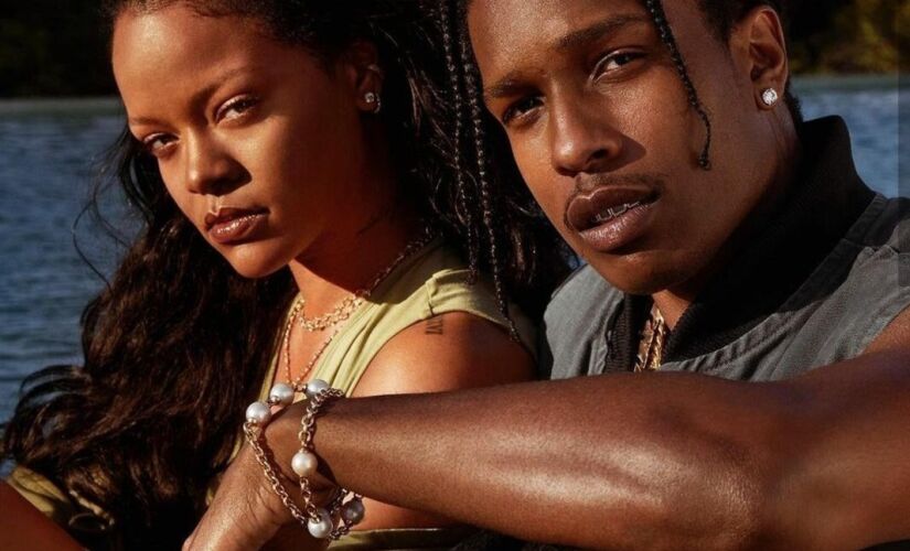 Rihanna e o rapper A$AP Rocky 