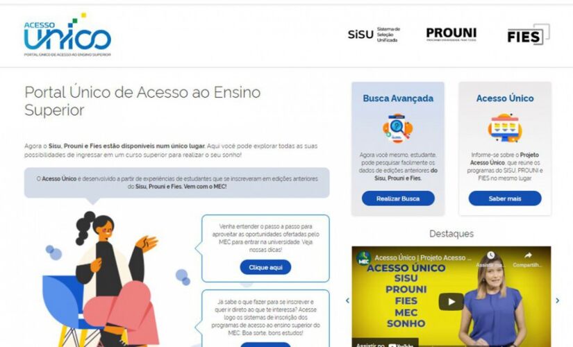 Portal Unico de acesso ao ensino superior 