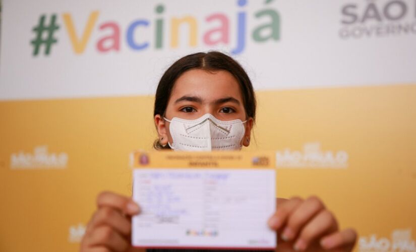 público infantil recebeu a primeira dose da vacina contra a covid em Taboão da Serra 