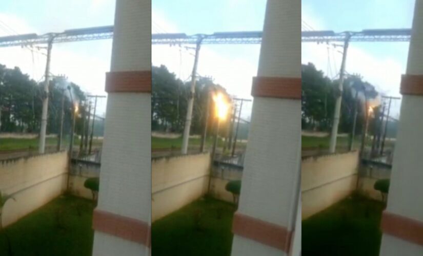 Video mostra momento em que os fios apresentam defeito
