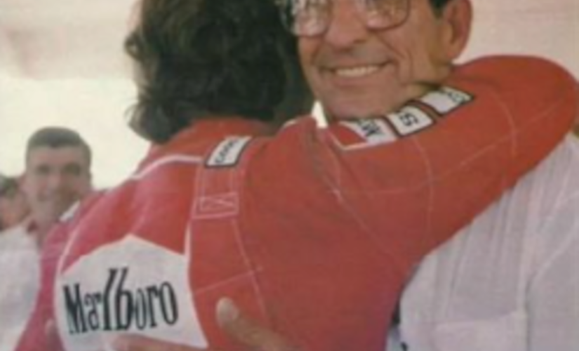 Ayrton Senna junto ao pai, Milton da Silva