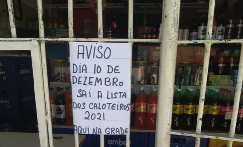 Aviso que antecipou a lista final de 'caloteiros'