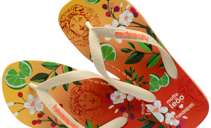 Parceria entre Leão e Havaianas  resultou em dois modelos de sandálias TOP