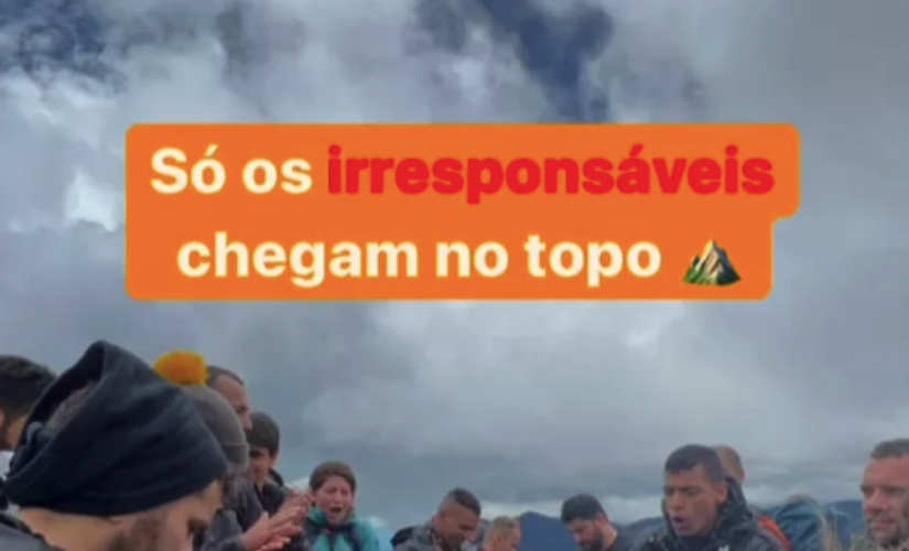 Divulgação das expedições nas redes sociais mostram a frase 'só os irresponsáveis chegam no topo'