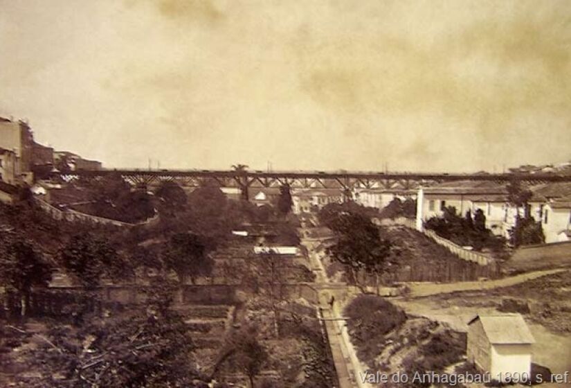 Vale do Anhangabaú em 1890 - Foto: Reprodução