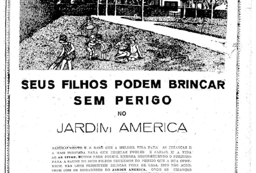 Anúncio da criação do Jardim América - Foto: Reprodução