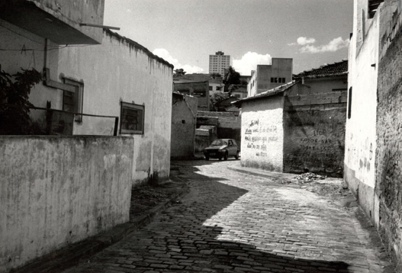 Vista do Beco do Batman, nos anos 1980 - Foto: Folhapress