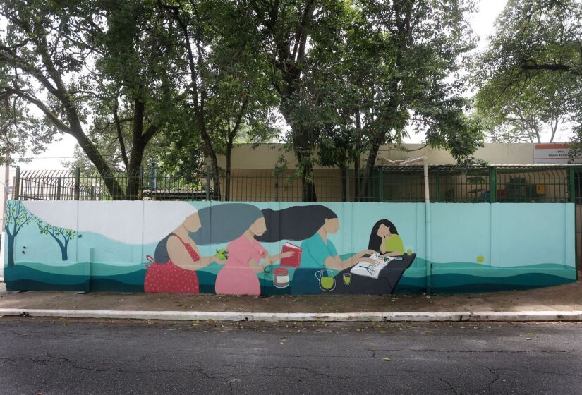 Mural da escola no bairro do Cambuci/Nilton Fukuda