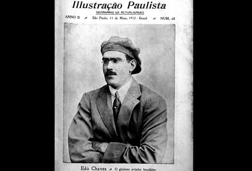 Edu Chaves em matéria de destaque para a Revista Ilustração Paulista de 1912. Autor Desconhecido