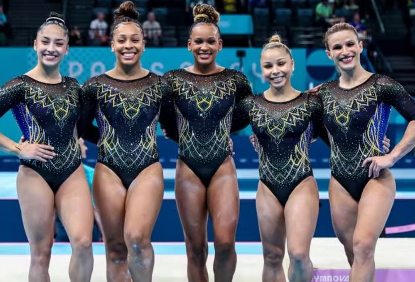 1- equipe feminina de ginástica, com Júlia Soares, Lorrane Oliveira Rebeca Andrade, Flávia Saraiva e Jade Barbosa/ Gaspar Nobrega/ COB