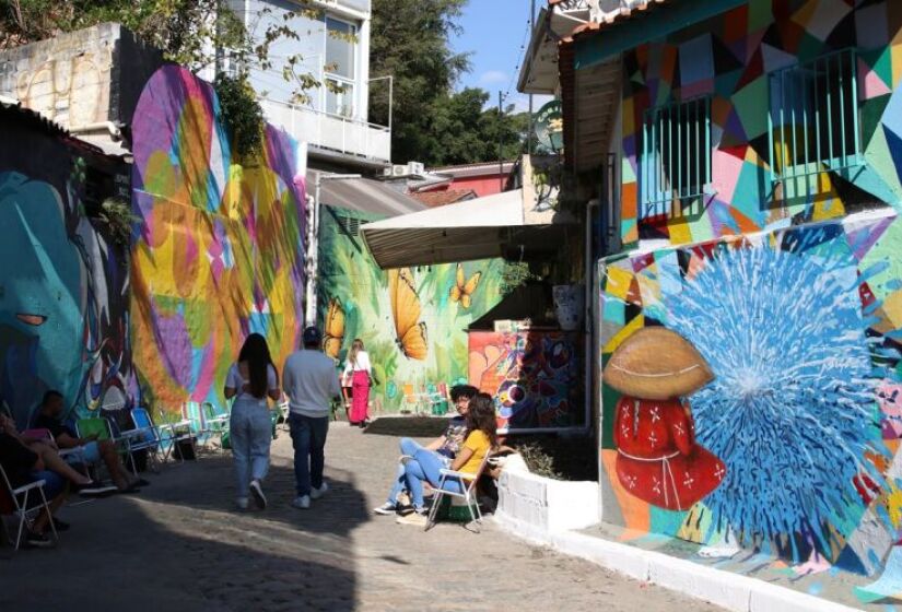 Beco do Batman, na Vila Madalena, zona oeste de São Paulo (Foto: Rovena Rosa/Agência Brasil)