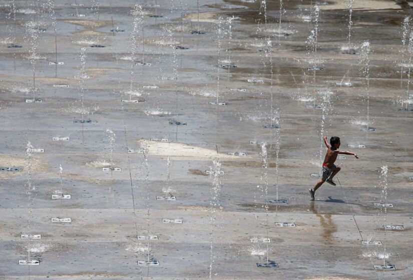  Alta temperatura no Vale do Anhangabaú com termômetro marcando 39 graus. Foto: Paulo Pinto/Agência Brasil