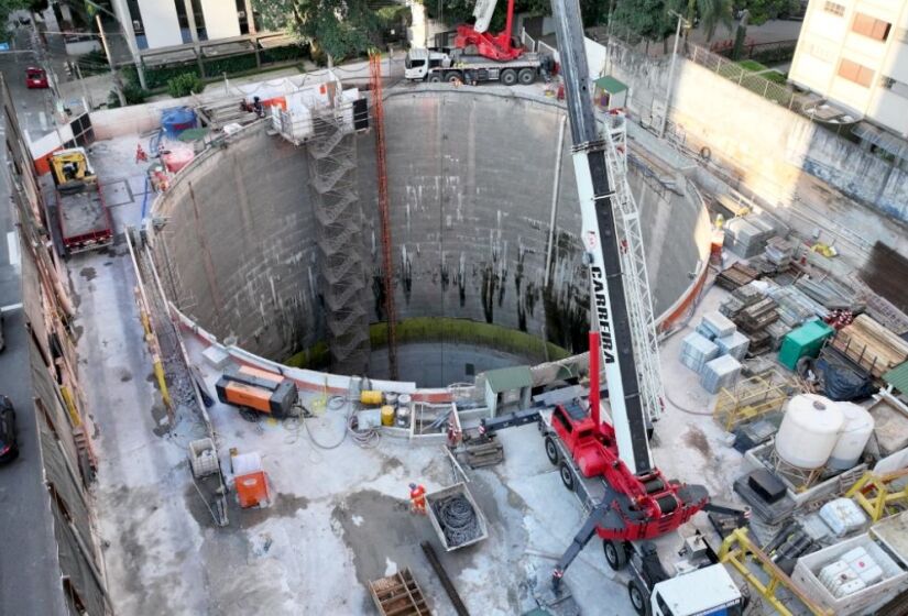 A estação PUC-Cardoso de Almeida está com 54,15% das obras concluídas
/Divulgação/Linha Uni