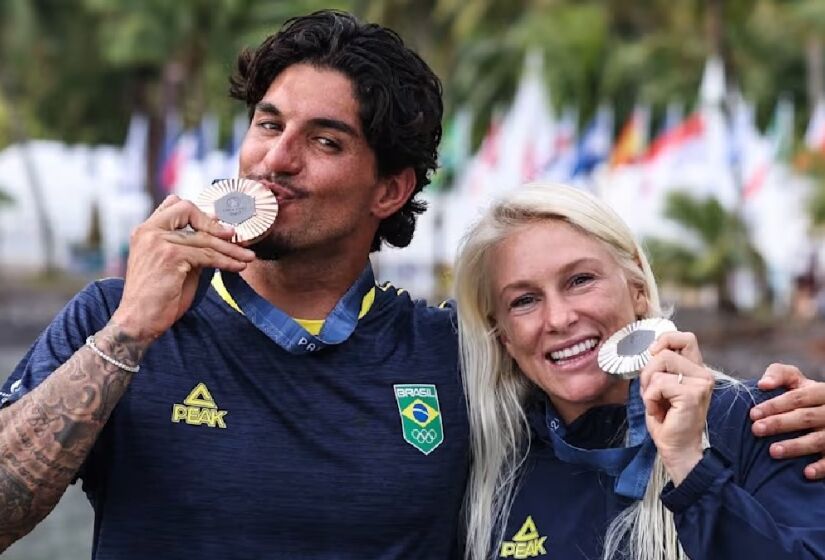 Gabriel Medina e Tatiana Weston-Webb conquistaram uma medalha de bronze e prata, respectivamente
/William Lucas/COB