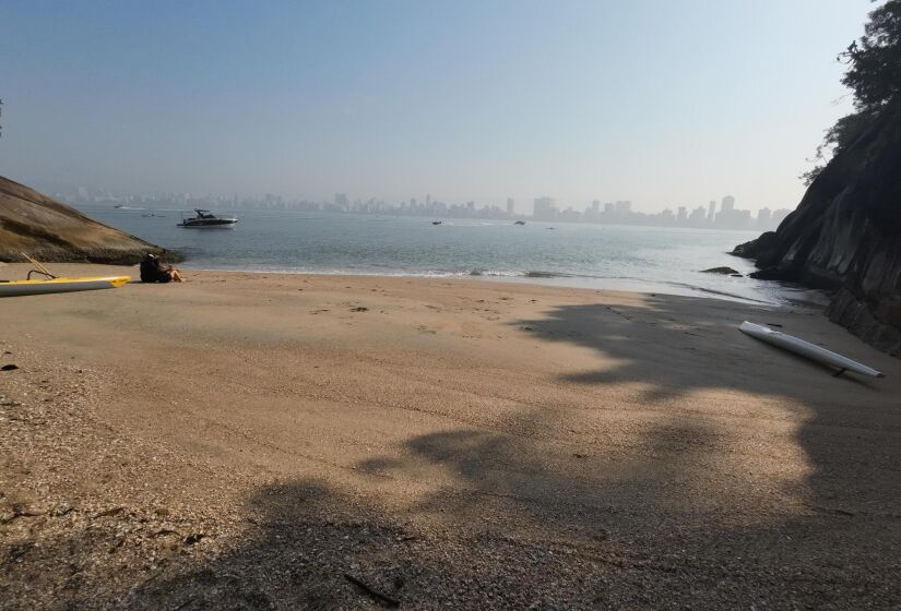 A paisagem da Praia do Cheira Limão é paradisíaca. Foto: Daniel Villaça/Gazeta de S. Paulo