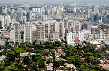 Vista aerea do bairro do Brooklin