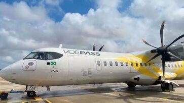 Aeronave modelo ATR-72-500 da Voepass