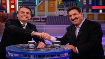 Bolsonaro participa de entrevista no Programa do Ratinho, no SBT (arquivo)