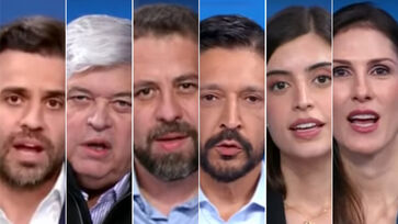 Candidatos à Prefeitura de São Paulo, em debate no SBT