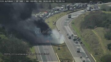 Rodovia precisou ser interditada nos dois sentidos por risco de explosão