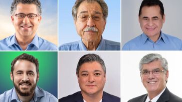 Candidatos Elói Pietá (Solidariedade), Jorge Wilson (Republicanos), Lucas Sanches (PL), Alencar Santana (PT), Márcio Nakashima (PDT) e Waldomiro Ramos (PSB) participarão do debate