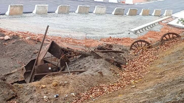 Restos arqueológicos de possível maria-fumaça encontrados em São Paulo