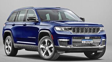 Jeep Grand Cherokee 4xe com a cor Azul Midnight Sky