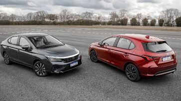 'Honda City Sedã' e 'Honda City Hatchback'