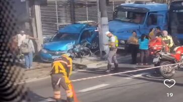 Devido ao acidente, ônibus circulam com velocidade abaixo do limite